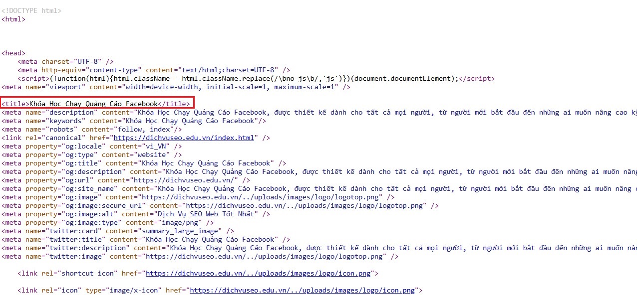 thẻ title trong seo là gì?